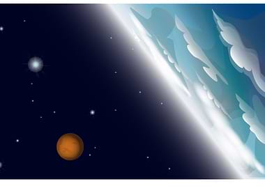 Space book illustration