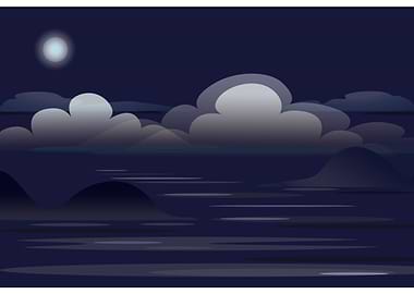 Landscape clouds and sea