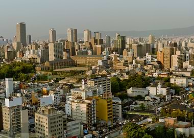 OSAKA cityscape pano view