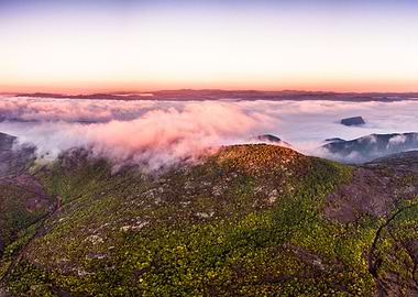 Sea of clouds at sunrise