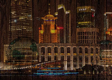 Skyline of Shanghai China