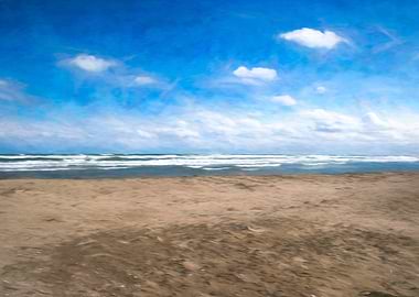 stormy sea with clouds