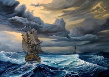 Ship in Storm
