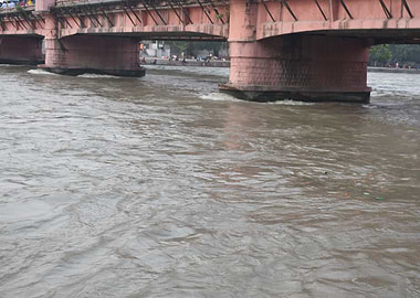 A long River in india very