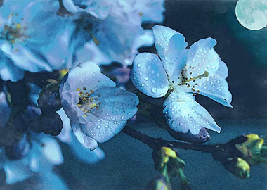 Moonlit Night In Garden
