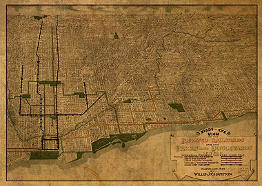 Chicago City Map 1907
