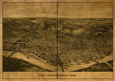 Cincinnati Ohio Map 1900
