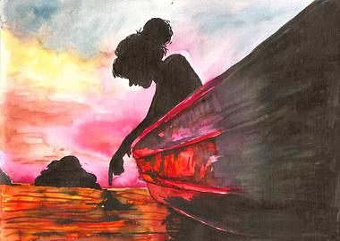 Woman in a boat