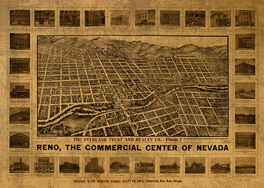 Reno Nevada City Map 1907