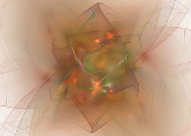 Folds In Muted Rainbow