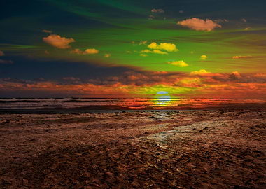 stormy sea with clouds