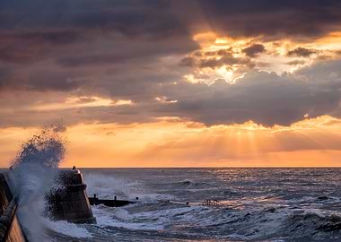 Cromer Sunset Over Sea