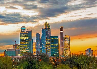 Sunset in Moscow