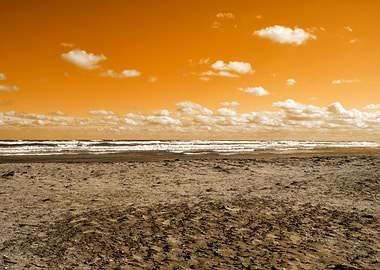stormy sea with clouds