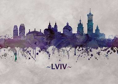 Lviv Ukraine skyline