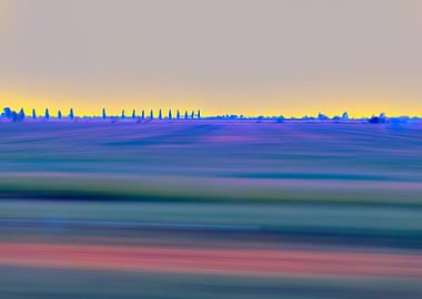 scenic field on horizon