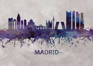Madrid Spain skyline