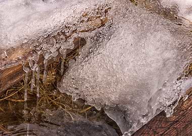 Spring thaw Water and ice