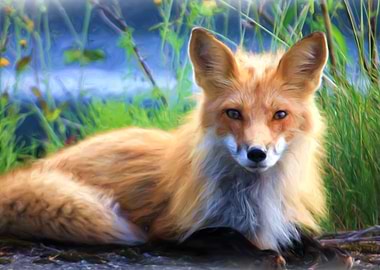 Portrait Of A Red Fox