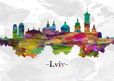 Lviv Ukraine skyline