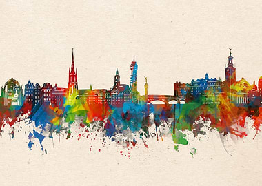 stockholm watercolor