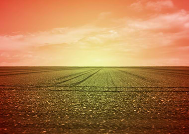 cultivated field and cloud