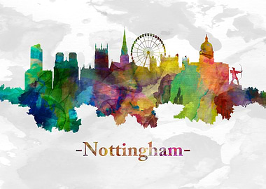 Nottingham England skyline