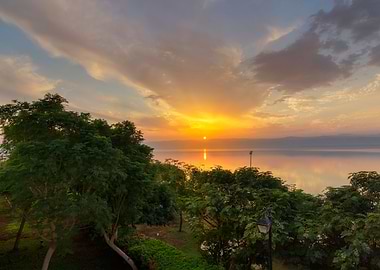 Sunset over the Dead Sea