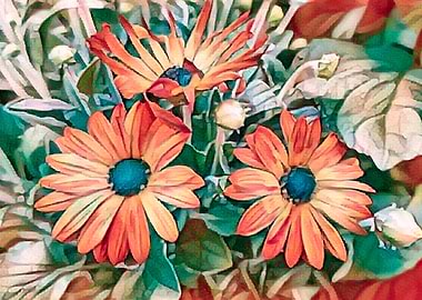 orange gerbera daisy