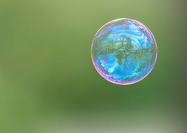 soap bubbles flying