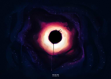 Black Hole M87 Watercolor