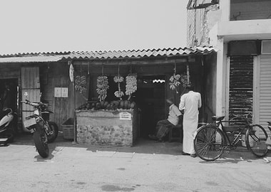 Tropical street market