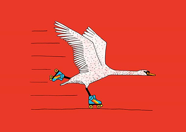 Skating Swan