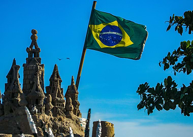 Sand castle in Rio Janeiro