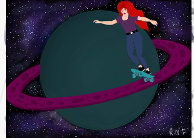 Galaxy Skater Girl