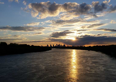 Sunset over Warsaw No1