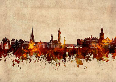 stockholm skyline grunge