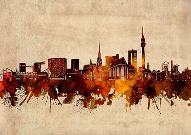 dortmund skyline grunge