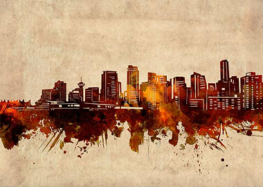 vancouver skyline grunge
