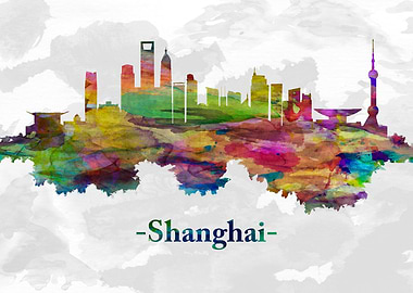Shanghai China skyline
