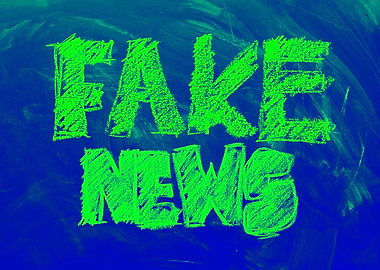 Fake News blue green