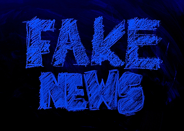 Fake News blue black