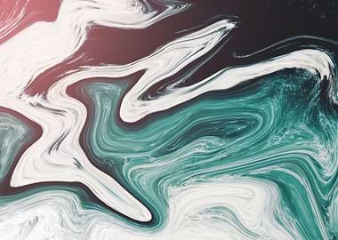 Abstract Marble Painting