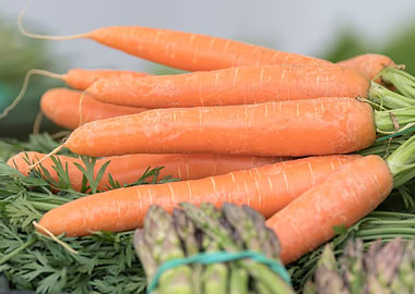 carrots and asparagus