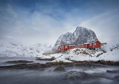 Red houses in Hamnoy