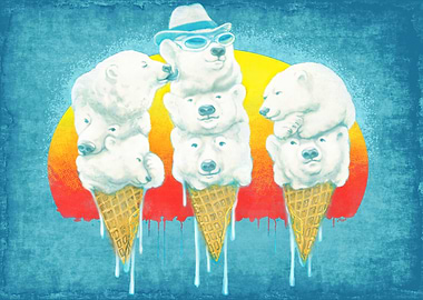 Polar Bear Ice Cream Cones