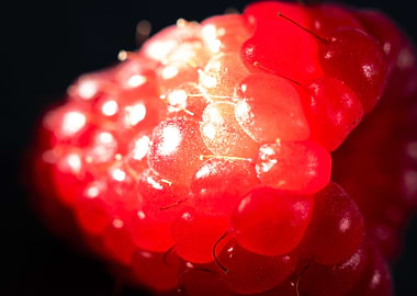 Glowing raspberry
