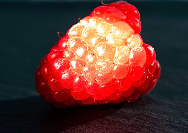 Strong light on raspberry