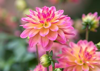 dahlia in bloom