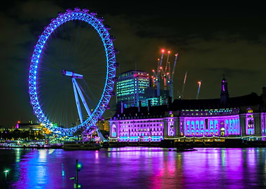 London Eye at night